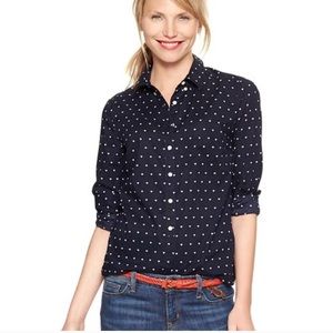 Gap shrunken boyfriend blouse
